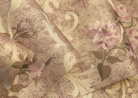 Material desprendible los 0.53*10M de la hoja de oro del país del papel pintado floral romántico de la flor