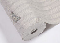 Mariposa lavable rústica desprendible del vinilo con el papel pintado de la flor para el dormitorio