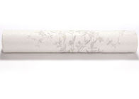 Papel pintado floral rústico de plata impermeable, papel pintado grabado en relieve desprendible del vinilo