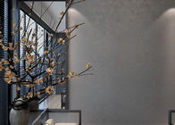 Recubrimientos de paredes contemporáneos del vinilo desprendible con el modelo gris de la hoja para el sitio de estudio