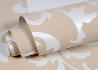 estampado de plores retro tejido no- del papel pintado del vintage de los 0.7*8.4m Brown