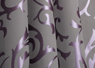 Papel pintado púrpura grabado en relieve de la flor del estilo europeo desprendible para el fondo de la TV