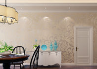 Papel pintado grabado en relieve desprendible del vinilo para la sala de estar, modelo color crema de la hoja