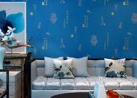 Wallcovering no tejido chino del estilo del cartón azul insonoro para la sala de estar/el dormitorio