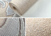 Prenda impermeable victoriana gris clara del papel pintado del damasco con el material del vinilo, tamaño de los 0.53*10M
