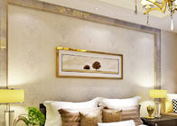 Recubrimiento de paredes floral desprendible amarillo, papel pintado lavable del vinilo para la sala de estar