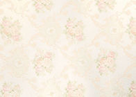 Papel pintado europeo del estilo del estampado de flores beige/rollo no tejido del Wallcovering 0.53*10m/
