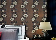 Papel pintado interior floral con los materiales no tejidos, color de la decoración de la casa de Brown