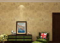 Recubrimientos de paredes contemporáneos florales beige para el fondo de la TV, papel pintado moderno de la oficina