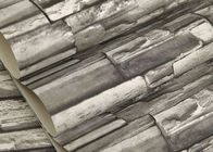 Falso papel pintado desprendible elegante del ladrillo para la sala de estar, modelo de piedra gris