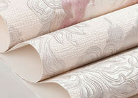 El estampado de flores 3D se dirige el Wallcovering del vintage del papel pintado con el color rosa claro, rollo 0.53*10m/
