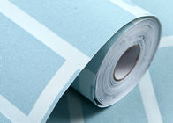 Del azul recubrimiento de paredes auto-adhesivo pegado pre - no tejido/papel pintado del ladrillo 3D, estándar del CE
