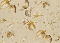Amarillo grabado en relieve profundo floral del papel pintado de la sala de estar del PVC de la inflamabilidad baja