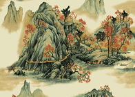 Montañas y ríos contemporáneos de los recubrimientos de paredes del estilo chino para el fondo de Sofa/TV