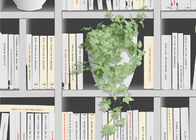 Las plantas verdes y los libros que imprimen 3D a casa Wallpaper el estilo sucinto moderno para la cafetería