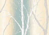 Papel pintado rayado contemporáneo de la decoración del taller de impresión del árbol con el material del PVC