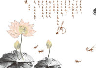 Recubrimiento de paredes contemporáneo del modelo animal de Lotus del estilo chino para la decoración del sitio/del restaurante