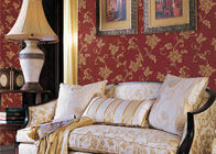 Papel pintado durable resistente del PVC del papel pintado europeo del estilo de humedad para el sitio/la sala de estar de la cama