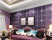 Proveedor chino de la fábrica de Backgroung del color del ante del papel pintado del sofá púrpura del diseño geométrico
