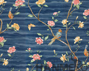 Papel pintado desprendible moderno diseños florales del pájaro de los nuevos para la fabricación china de la fábrica del salón