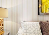 Recubrimientos de paredes contemporáneos no tejidos beige de la raya para la sala de estar