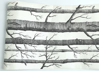 Papel pintado desprendible moderno ventajoso del árbol de abedul/papel pintado para la sala de estar los 0.53*10M