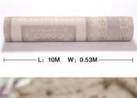 Modelo grabado en relieve a prueba de humedad de la tela escocesa del rosa del papel pintado del vinilo para el dormitorio