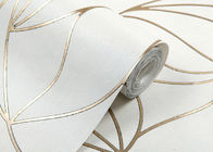 Papel pintado no tejido moderno blanco del recubrimiento de paredes fonoabsorbente con el modelo geométrico
