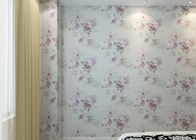 Recubrimiento de paredes grabado en relieve PVC, papel pintado de adornamiento interior floral con estilo rural
