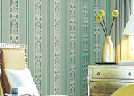 Papel pintado floral rayado clásico lavable, recubrimientos de paredes durables materiales del vinilo