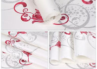 Papel pintado resistente auto-adhesivo floral de agua del papel pintado de la espuma blanca para la administración