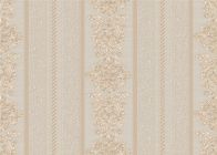 Papel pintado victoriano natural del damasco de las fibras de planta de la individualidad romántica para el fondo del sofá