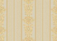 Papel pintado victoriano natural del damasco de las fibras de planta de la individualidad romántica para el fondo del sofá