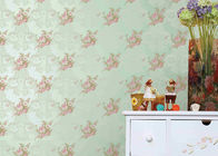 Eco - recubrimiento de paredes grabado en relieve amistoso de la decoración del hogar del papel pintado del estampado de plores
