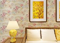 papel pintado del dormitorio del contemporáneo de los 0.53*10M con el estampado de flores amarillo claro, aislamiento de calor